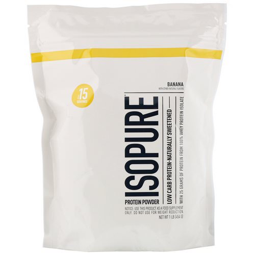 Nature's Best, IsoPure, Low Carb Protein Powder, Banana, 1 lb (454 g) فوائد