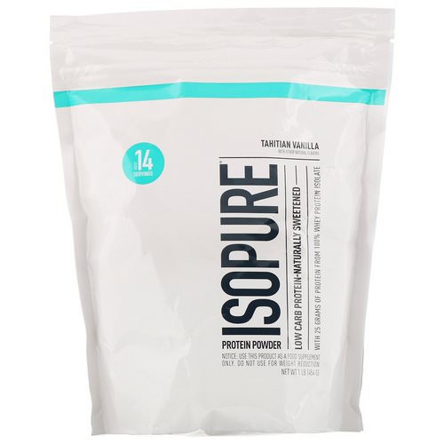 Nature's Best, IsoPure, Low Carb Protein Powder, Tahitian Vanilla, 1 lb (454 g) فوائد