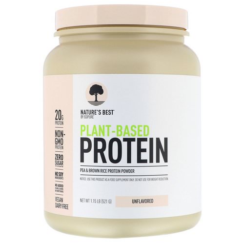Nature's Best, IsoPure, Plant-Based Protein, Unflavored, 1.15 lb (521 g) فوائد