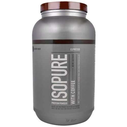 Nature's Best, IsoPure, Protein Powder with Coffee, Espresso, 3 lb (1361 g) فوائد