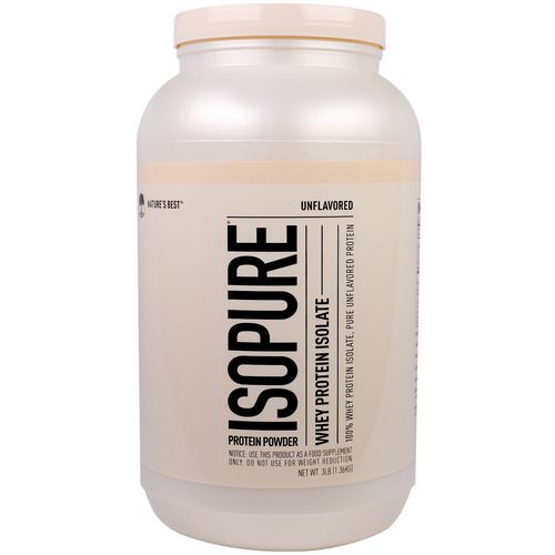 Nature's Best, IsoPure, Whey Protein Isolate, Protein Powder, Unflavored, 3 lb, (1.36 kg) فوائد