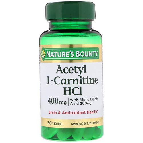 Nature's Bounty, Acetyl L-Carnitine HCI, 400 mg, 30 Capsules فوائد