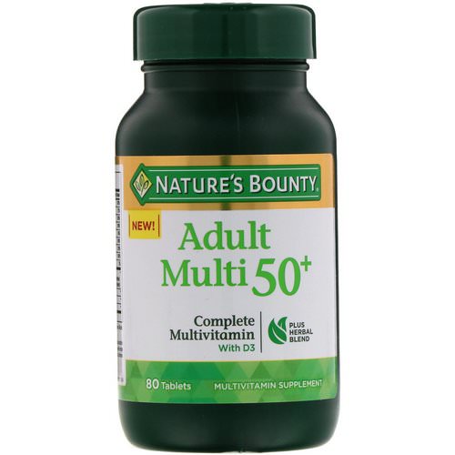 Nature's Bounty, Adult Multi 50+, Complete Multivitamin with D3, 80 Tablets فوائد