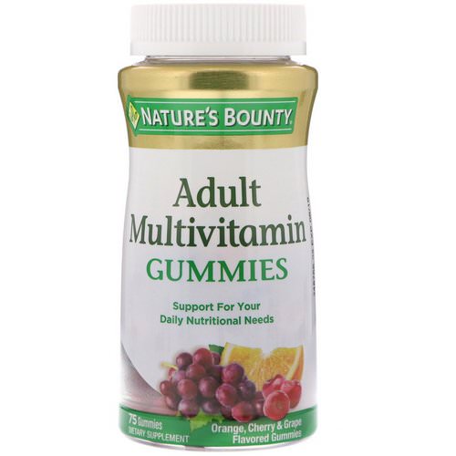 Nature's Bounty, Adult Multivitamin Gummies, Orange, Cherry & Grape Flavored, 75 Gummies فوائد