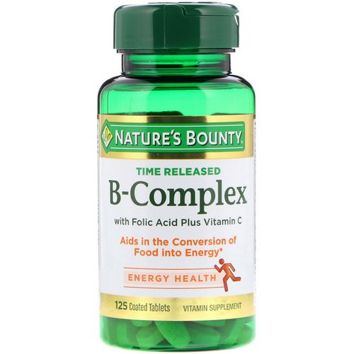 Nature's Bounty, B-Complex, Time Released, 125 Coated Tablets فوائد