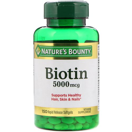 Nature's Bounty, Biotin, 5000 mcg, 150 Rapid Release Softgels فوائد