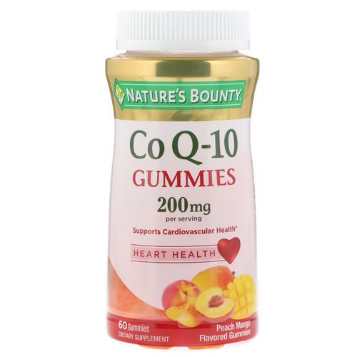 Nature's Bounty, Co Q10 Gummies, Peach Mango Flavored, 200 mg, 60 Gummies فوائد