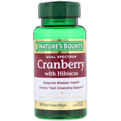 Nature's Bounty, Dual Spectrum Cranberry with Hibiscus, 60 Rapid Release Softgels فوائد