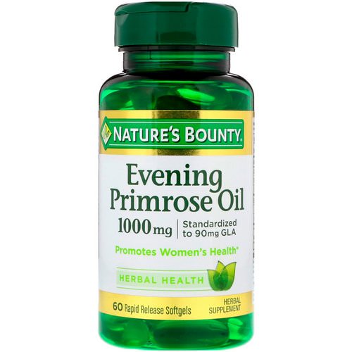 Nature's Bounty, Evening Primrose Oil, 1,000 mg, 60 Rapid Release Softgels فوائد