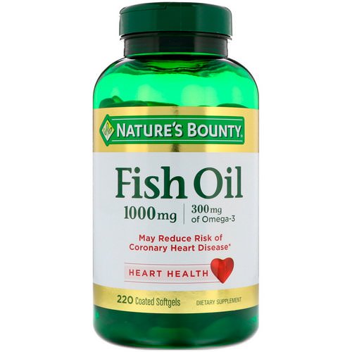 Nature's Bounty, Fish Oil, 1,000 mg, 220 Coated Softgels فوائد