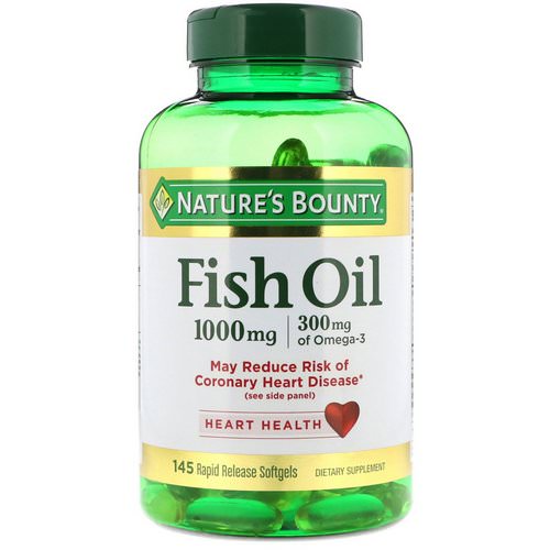 Nature's Bounty, Fish Oil, 1000 mg, 145 Rapid Release Softgels فوائد