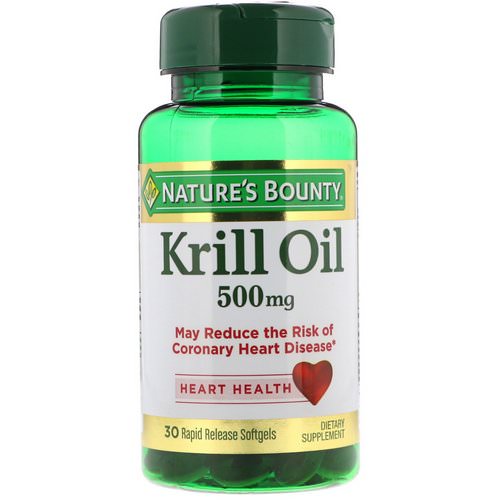 Nature's Bounty, Krill Oil, 500 mg, 30 Rapid Release Softgels فوائد