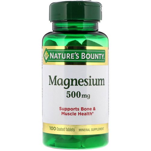 Nature's Bounty, Magnesium, 500 mg, 100 Coated Tablets فوائد