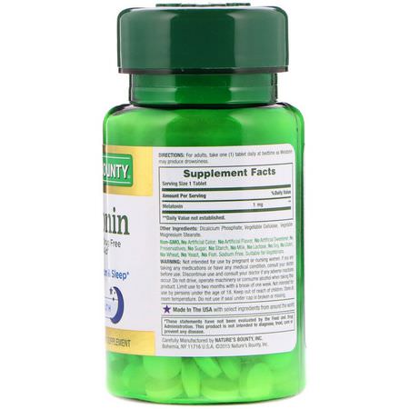 Nature's Bounty, Melatonin, 1 mg, 180 Tablets:الميلات,نين, الن,م