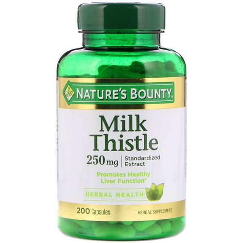 Nature's Bounty, Milk Thistle, 250 mg, 200 Capsules فوائد