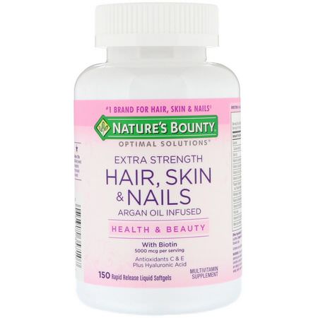 Nature's Bounty Hair Skin Nails Formulas - الأظافر, الجلد, الشعر, المكملات الغذائية