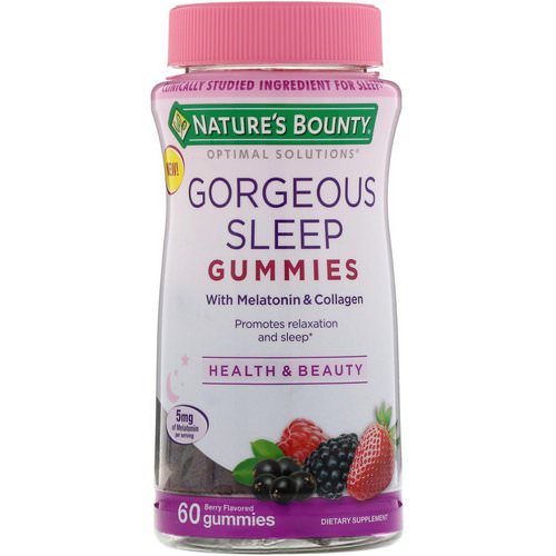 Nature's Bounty, Optimal Solutions, Gorgeous Sleep, Berry Flavored, 60 Gummies فوائد