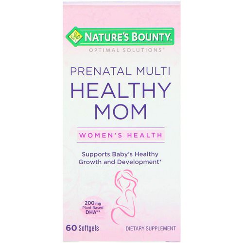 Nature's Bounty, Optimal Solutions, Healthy Mom Prenatal Multi, 60 Softgels فوائد