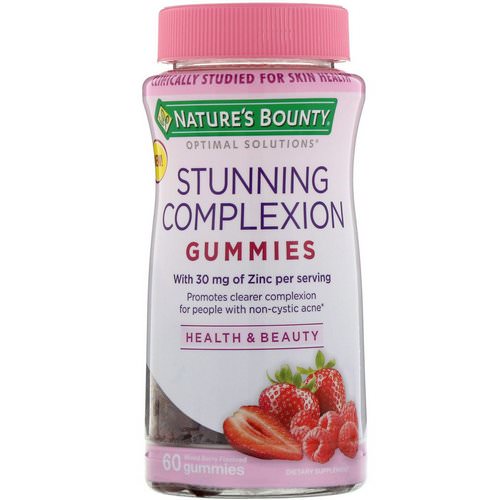 Nature's Bounty, Optimal Solutions, Stunning Complexion, Mixed Berry Flavored, 60 Gummies فوائد