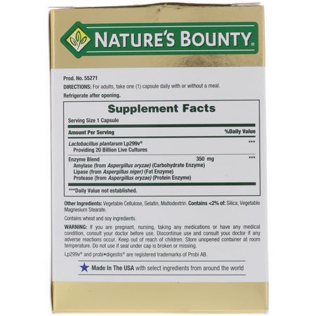 Nature's Bounty, Probiotic GX, Gas & Bloating Formula, 25 Capsules:البر,بي,تيك, الهضم
