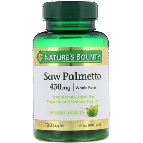 Nature's Bounty, Saw Palmetto, 450 mg, 100 Capsules فوائد