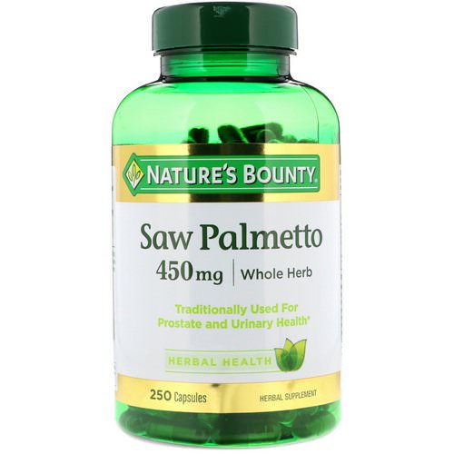 Nature's Bounty, Saw Palmetto, 450 mg, 250 Capsules فوائد