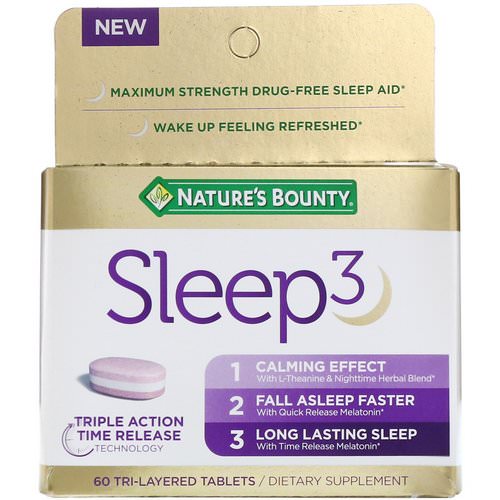 Nature's Bounty, Sleep3, 60 Tri-Layered Tablets فوائد