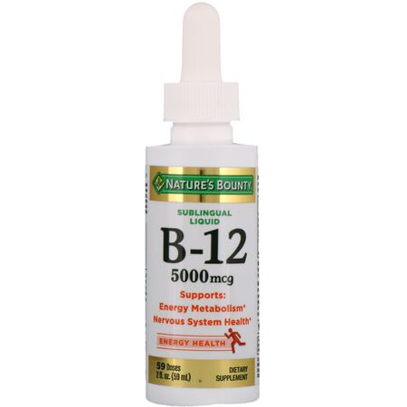 Nature's Bounty B12 - B12, فيتامين B, الفيتامينات, المكملات الغذائية