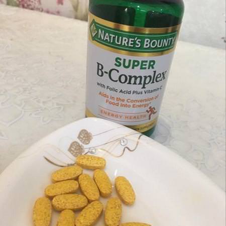 Nature's Bounty Vitamin B Complex Folic Acid - حمض الف,ليك, مجمع فيتامين ب, فيتامين ب, فيتامينات