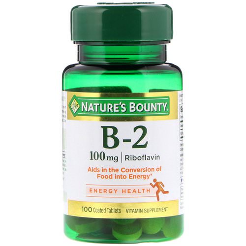 Nature's Bounty, Vitamin B-2, 100 mg, 100 Coated Tablets فوائد