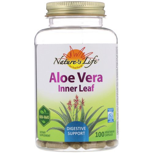Nature's Herbs, Aloe Vera, Inner Leaf, 100 Vegetarian Capsules فوائد