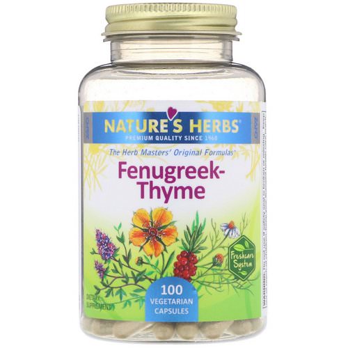 Nature's Herbs, Fenugreek-Thyme, 100 Vegetarian Capsules فوائد