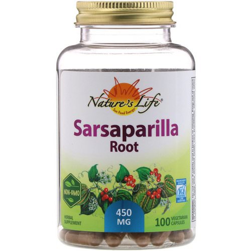 Nature's Life, Sarsaparilla Root, 450 mg, 100 Vegetarian Capsules فوائد