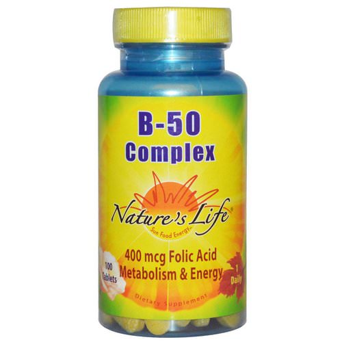 Nature's Life, B- 50 Complex, 100 Tablets فوائد