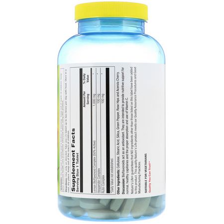 Nature's Life, Bioflavonoids, 1,000 mg, 250 Tablets:مضادات الأكسدة, المكملات الغذائية