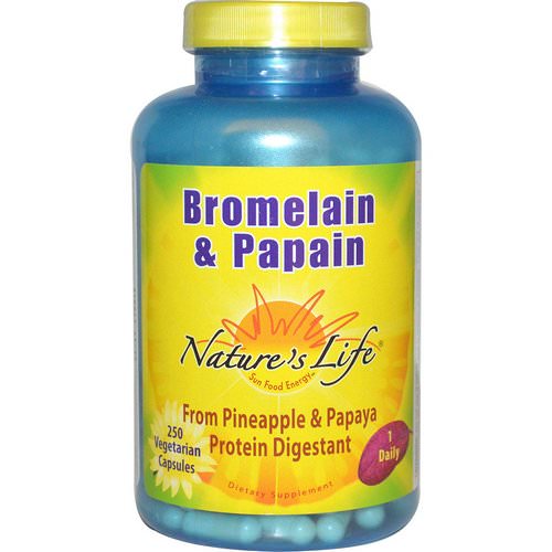 Nature's Life, Bromelain & Papain, 250 Veggie Caps فوائد
