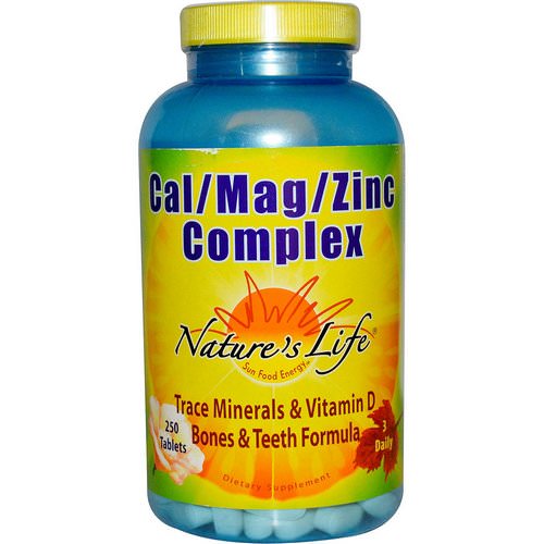 Nature's Life, Cal / Mag / Zinc Complex, 250 Tablets فوائد
