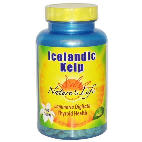 Nature's Life, Icelandic Kelp, 500 Tablets فوائد
