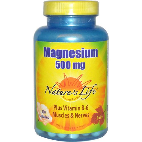 Nature's Life, Magnesium, 500 mg, 100 Capsules فوائد