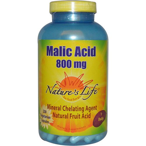 Nature's Life, Malic Acid, 800 mg, 250 Veggie Caps فوائد
