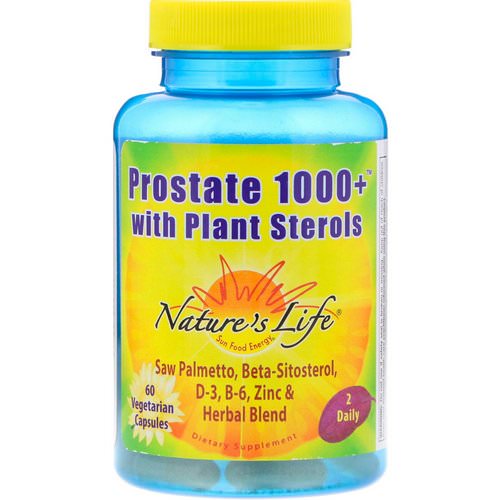 Nature's Life, Prostate 1000 + with Plant Sterols, 60 Vegetarian Capsules فوائد