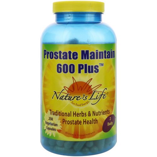 Nature's Life, Prostate Maintain 600 Plus, 250 Vegetarian Capsules فوائد