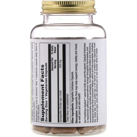 Nature's Life, Sarsaparilla Root, 450 mg, 100 Vegetarian Capsules:Sarsaparilla Smilax, عشبي