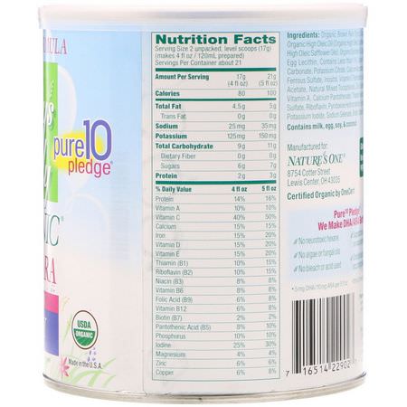 Nature's One, Baby's Only Organic, Toddler Formula, DHA & ARA, Dairy, 12.7 oz (360 g):مسح,ق الحليب
