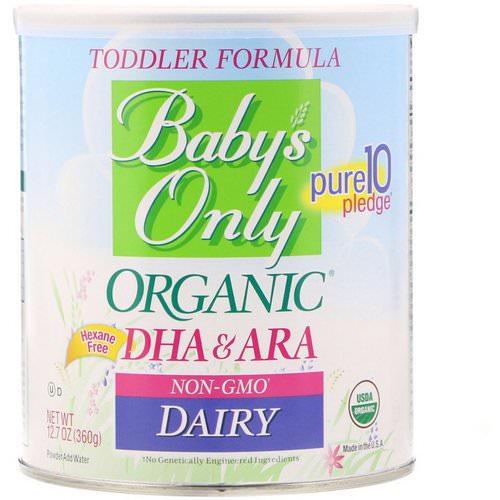 Nature's One, Baby's Only Organic, Toddler Formula, DHA & ARA, Dairy, 12.7 oz (360 g) فوائد