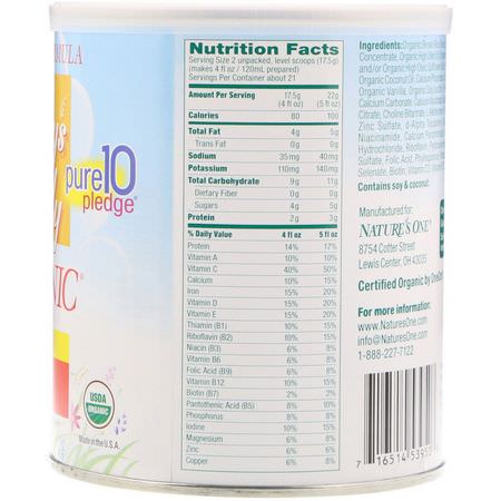 Nature's One, Baby's Only Organic, Toddler Formula, Soy, 12.7 oz (360 g):مسح,ق الحليب