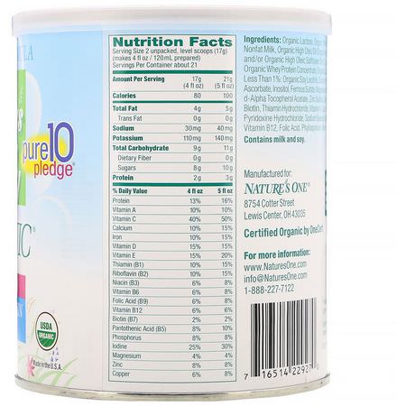 Nature's One, Baby's Only Organic, Toddler Formula Whey Protein, Dairy, 12.7 oz (360 g):مسح,ق الحليب