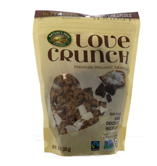 Nature's Path, Love Crunch, Premium Organic Granola, Dark Chocolate Macaroon, 11.5 oz (325 g) فوائد