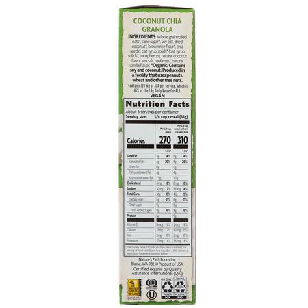 Nature's Path, Organic Coconut Chia Granola, 12.34 oz (350 g):Granola, أطعمة الإفطار