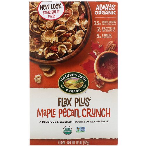 Nature's Path, Organic, Flax Plus Maple Pecan Crunch Cereal, 11.5 oz (325 g) فوائد